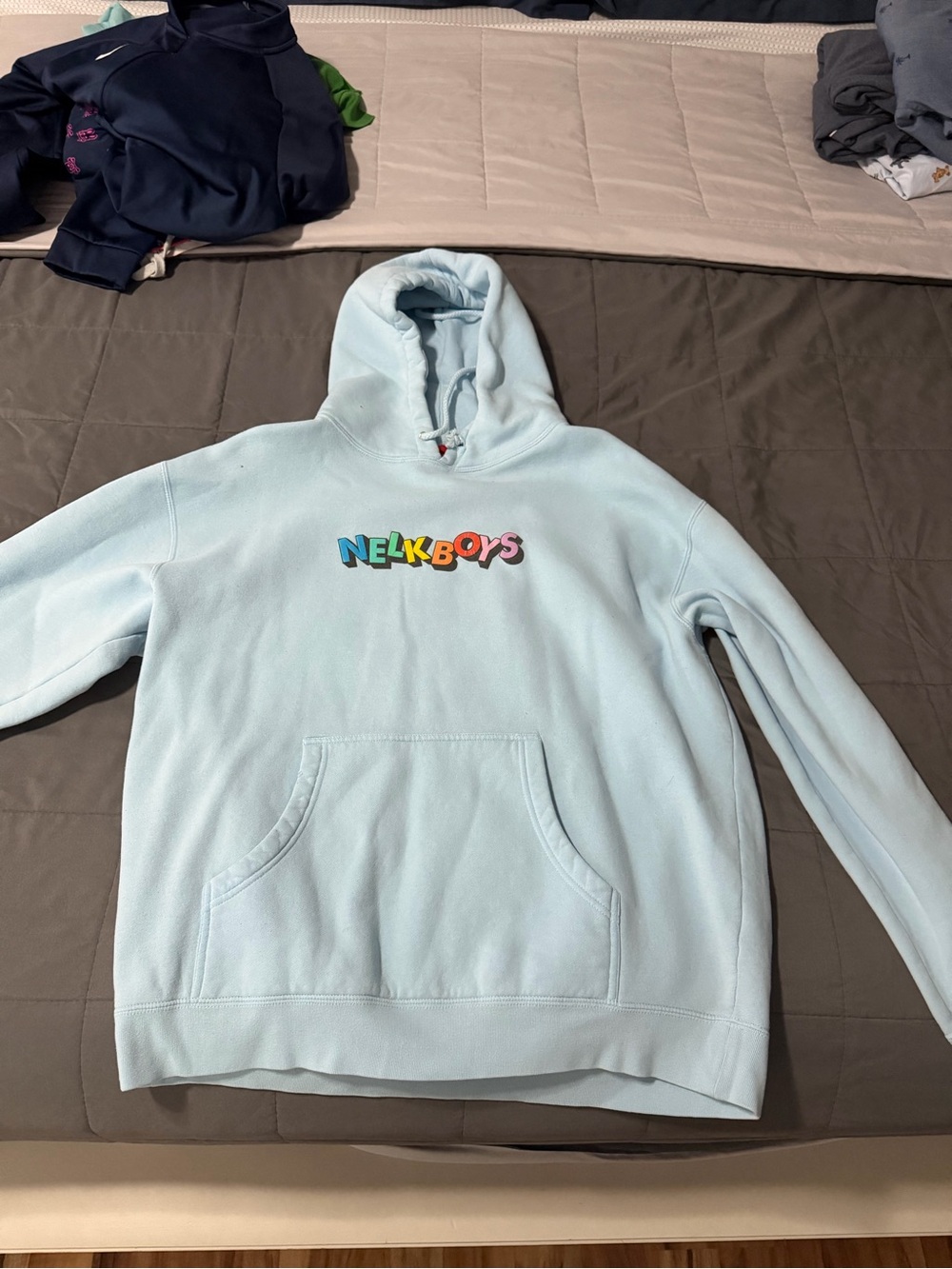 Light Blue Men's NELK BOYS Pullover Hoodie